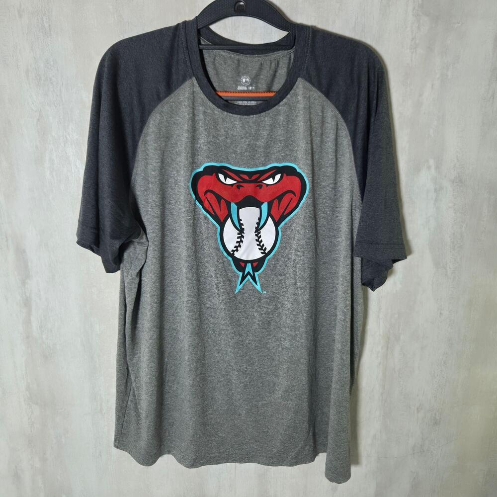 Arizona Diamondbacks Shirt Mens XL Gray MLB Baseball Stitches Raglan Tee T-Shirt